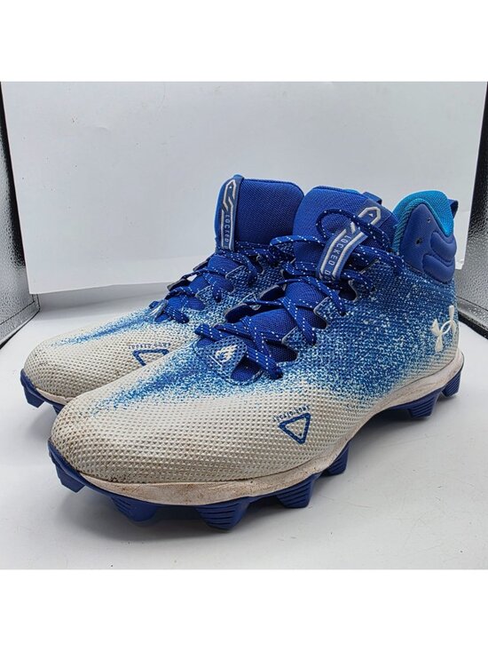 Under Armour Spotlight Franchise 2.0 Mens Size 10.5 Blue White Football Cleats main image 4